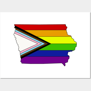 progress pride flag - Iowa Posters and Art